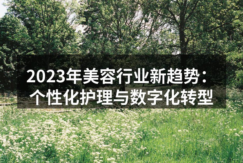 2023年美容行业新趋势：个性化护理与数